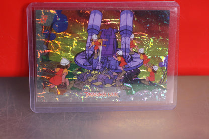 Dragon's Lair Trading Card #46 Crash Landing - Vintage Collectible Holo foil