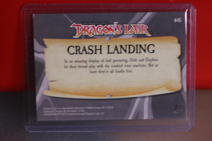 Dragon's Lair Trading Card #46 Crash Landing - Vintage Collectible Holo foil