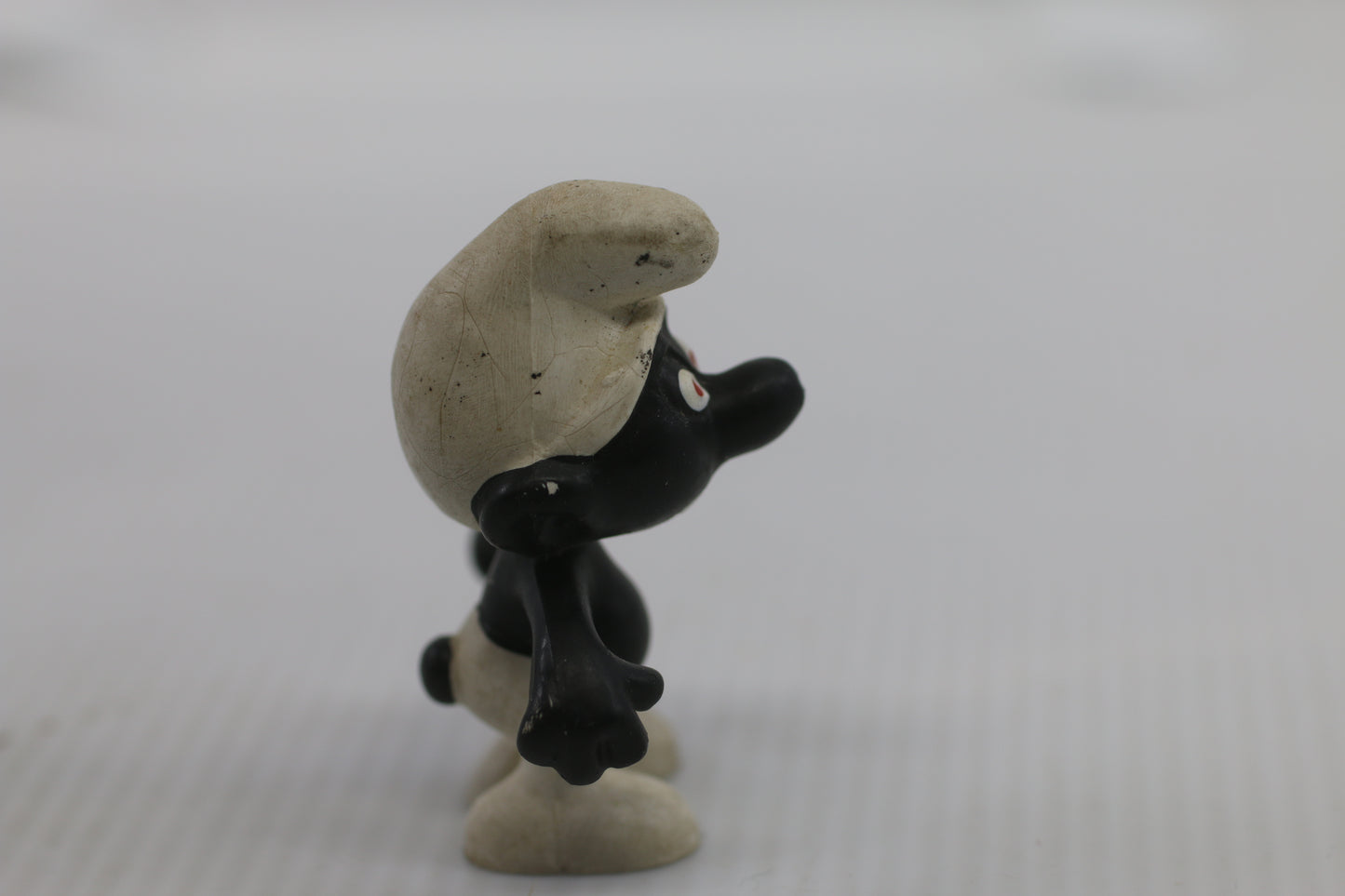 RARE Angry Smurf Black Teeth Vintage Figure Schleich Peyo Germany 1966 #2