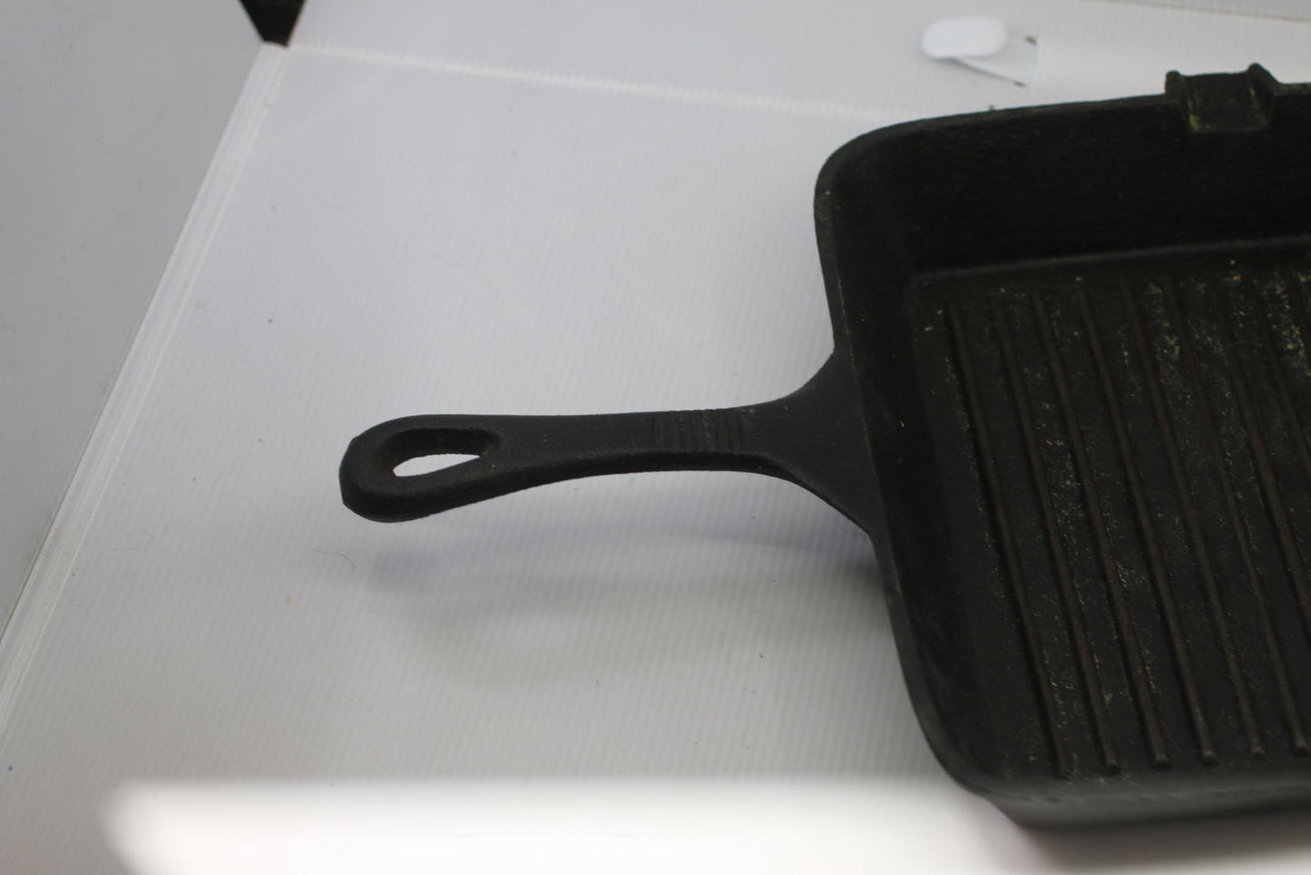 Vintage Old Mountain Cast Iron Square Grill Pan 10" Ribbed Skillet