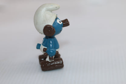 Peyo Smurfs 20175 Clockwork Smurf Figure Vtg 1983 Schleich Peyo PVC Figurine