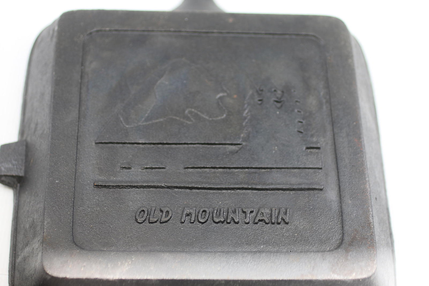 Vintage Old Mountain Cast Iron Square Grill Pan 10" Ribbed Skillet