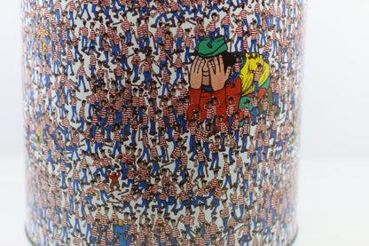 Vintage 1991 Where’s Waldo Metal Storage Tin Canister – Holiday Delights – Martin Handford