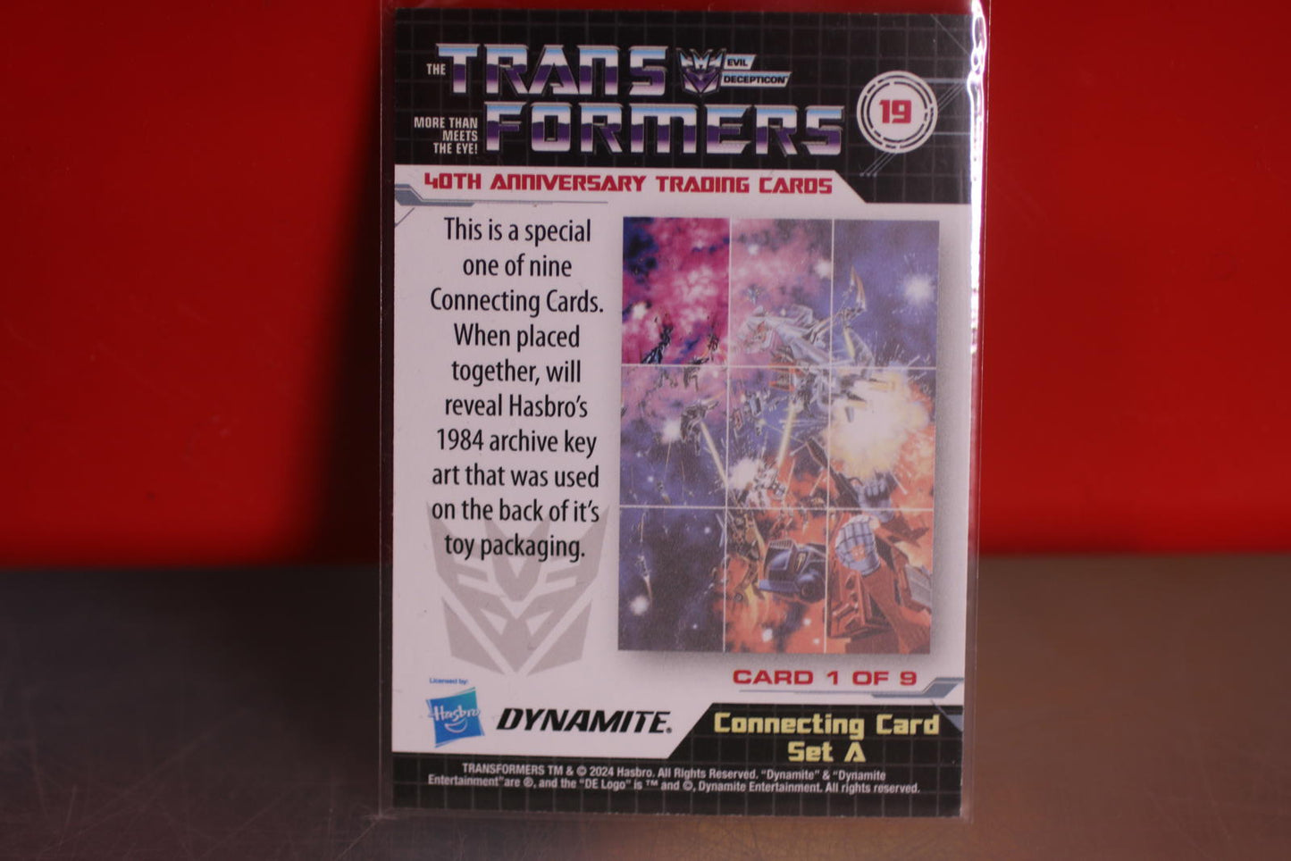 Transformers 40th Anniversary Trading Cards Connecting Card Set A - Card 1 of 9