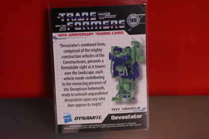 Transformers 40th Anniversary Devastator Toy Vehicle Trading Card #99 Dynamite