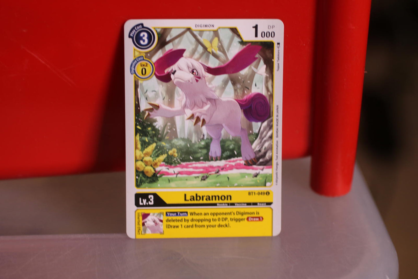 2x Digimon Labramon Trading Cards Lv.3 BT1-049