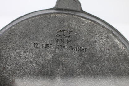 12in Cast Iron Skillet Frying Pan Dual Spout Made in China