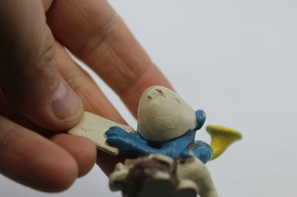 Smurfs Postman Smurf 1978 Valentine Letter Vintage Figure PVC Toy Figurine Peyo