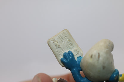 Smurfs Postman Smurf 1978 Valentine Letter Vintage Figure PVC Toy Figurine Peyo