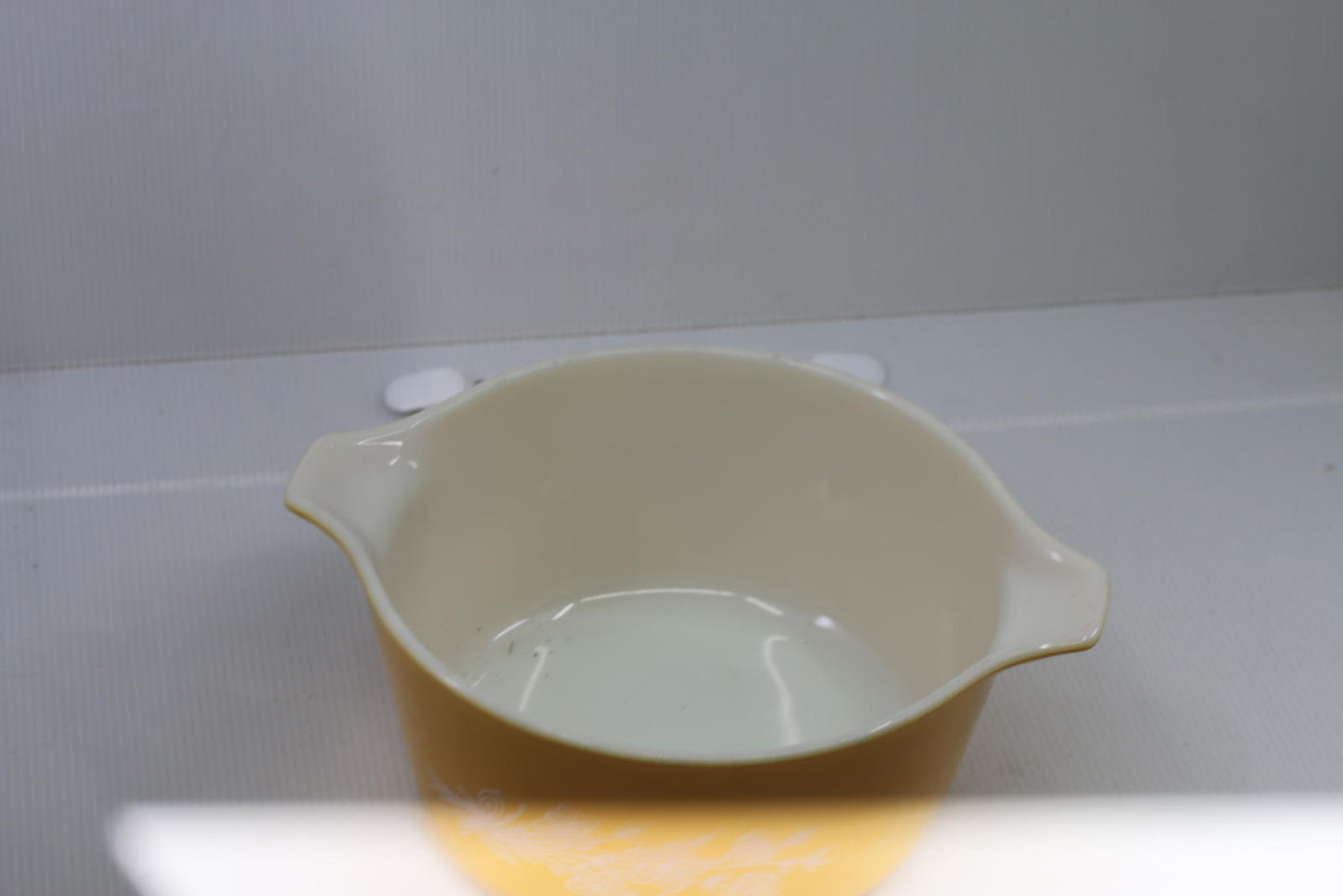 Vintage PYREX Casserole Dish 472-B BUTTERFLY Yellow NO LID