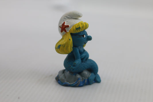 Vintage Mermaid Smurfette Smurf Collectable Vinyl Figure toy 20142