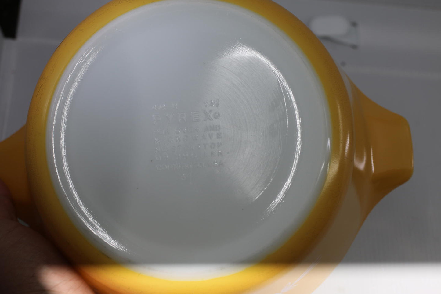 Vintage PYREX Casserole Dish 472-B BUTTERFLY Yellow NO LID