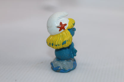 Vintage Mermaid Smurfette Smurf Collectable Vinyl Figure toy 20142