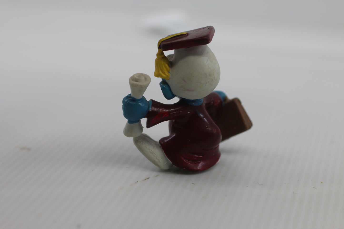 PEYO SCHLEICH VTG 1981 SMURFS # 20130 BROWN GRADUATE SMURF PVC FIGURINE #2