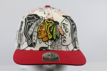 Chicago Blackhawks Bravado Captain White 47 Brand Adjustable Hat