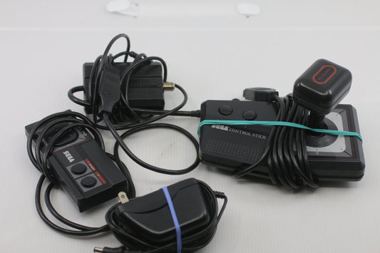Sega Master System Lot: Control Pad + Control Stick Joystick + AC Adapter OEM