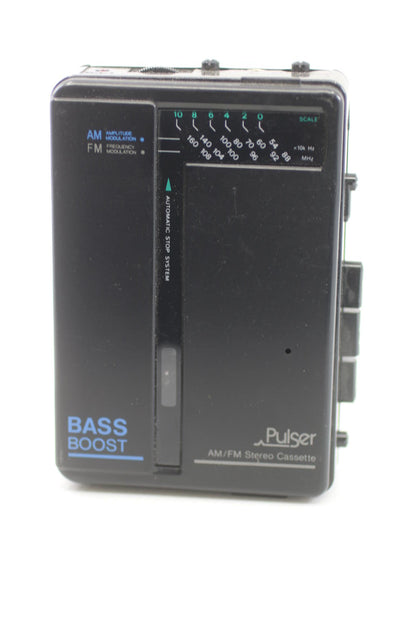 Pulser AM/FM Stereo Cassette Player Bass Boost Vintage Portable Walkman