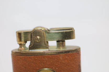 Vintage Champion Leather Wrapped Petrol Lighter France “50” Aér – 1950s