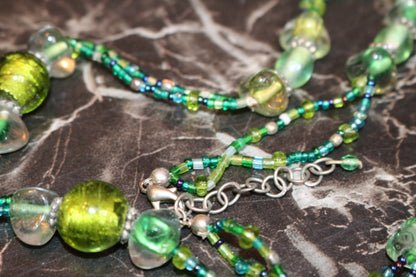 Vintage style handmade Green Necklace