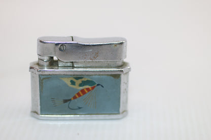 Vintage Colibri Lighter West Germany Enamel Fly Fishing Lure Patina 1950s