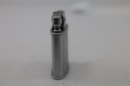 Vintage Ronson Petrol Lighter Silver Tone Vertical Ribbed Case – Made in England
