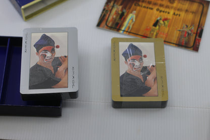 Vintage Chinese Opera Souvenir Playing Cards Set w Box Booklet Plastic Coated