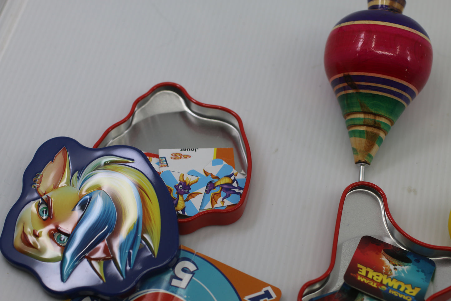 Mixed Toy Lot – Wooden Spinning Top, Fidget Spinner, Kids Slap Bracelet DIY