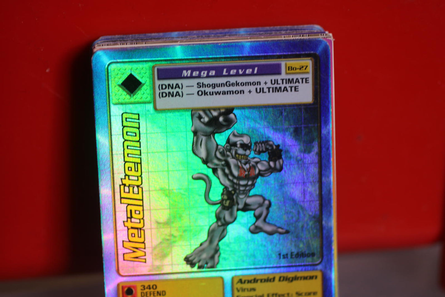 MetalEtemon Holo Foil Bo-27 1999 Ultra Rare Digimon Card TCG 1st Edition Bandai