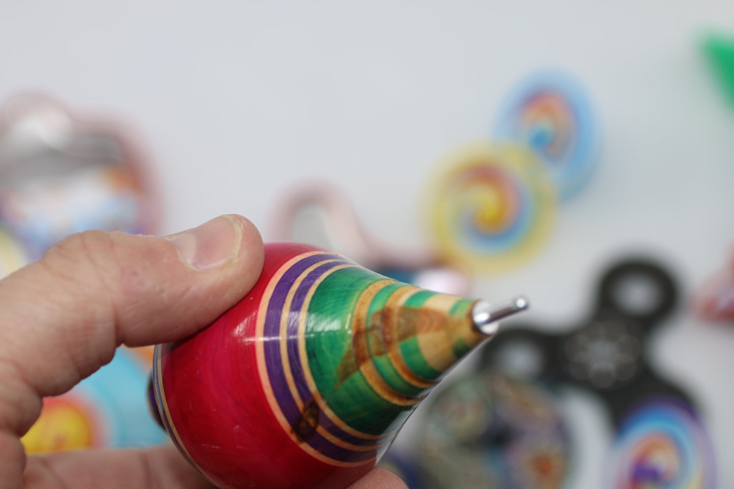 Mixed Toy Lot – Wooden Spinning Top, Fidget Spinner, Kids Slap Bracelet DIY