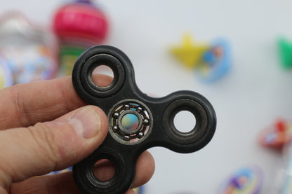 Mixed Toy Lot – Wooden Spinning Top, Fidget Spinner, Kids Slap Bracelet DIY