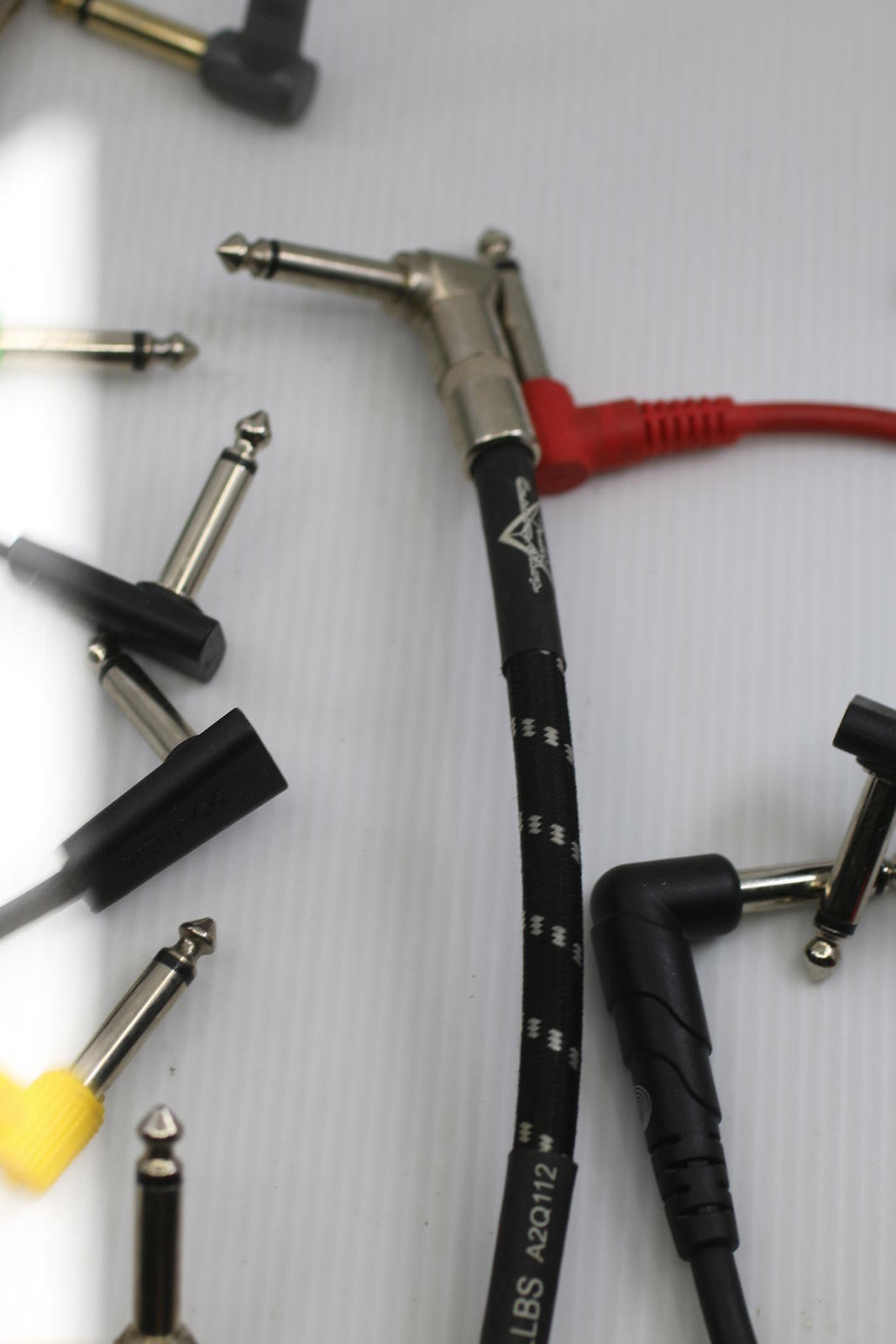 Huge Lot Guitar Patch Cables 1/4" TS Fender Hosa Right Angle Pedalboard