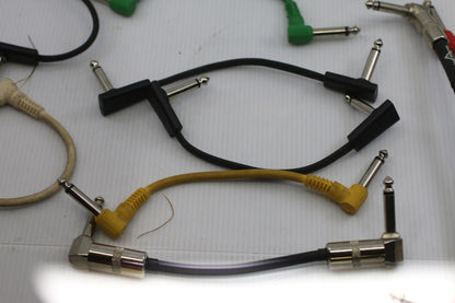 Huge Lot Guitar Patch Cables 1/4" TS Fender Hosa Right Angle Pedalboard