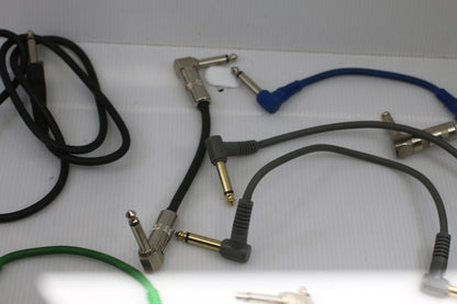 Huge Lot Guitar Patch Cables 1/4" TS Fender Hosa Right Angle Pedalboard