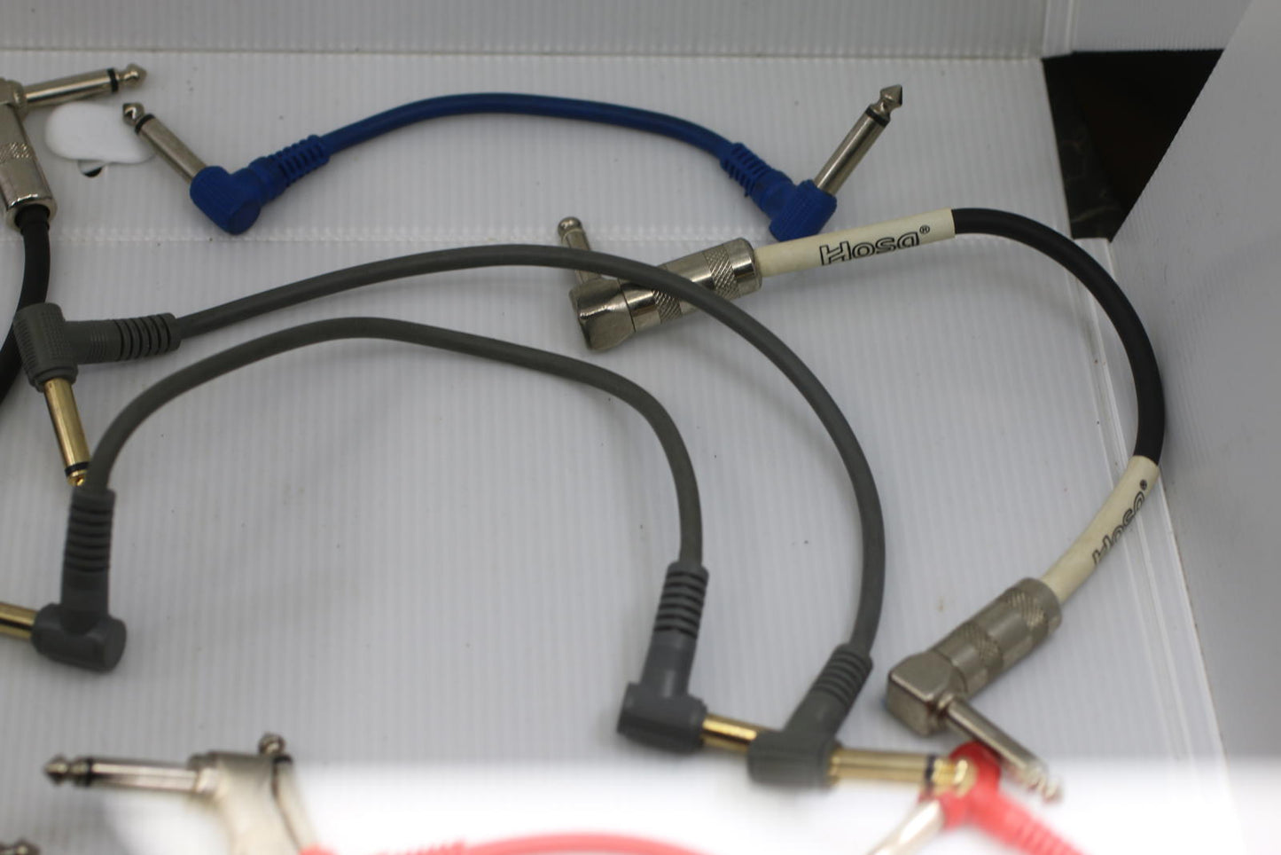 Huge Lot Guitar Patch Cables 1/4" TS Fender Hosa Right Angle Pedalboard