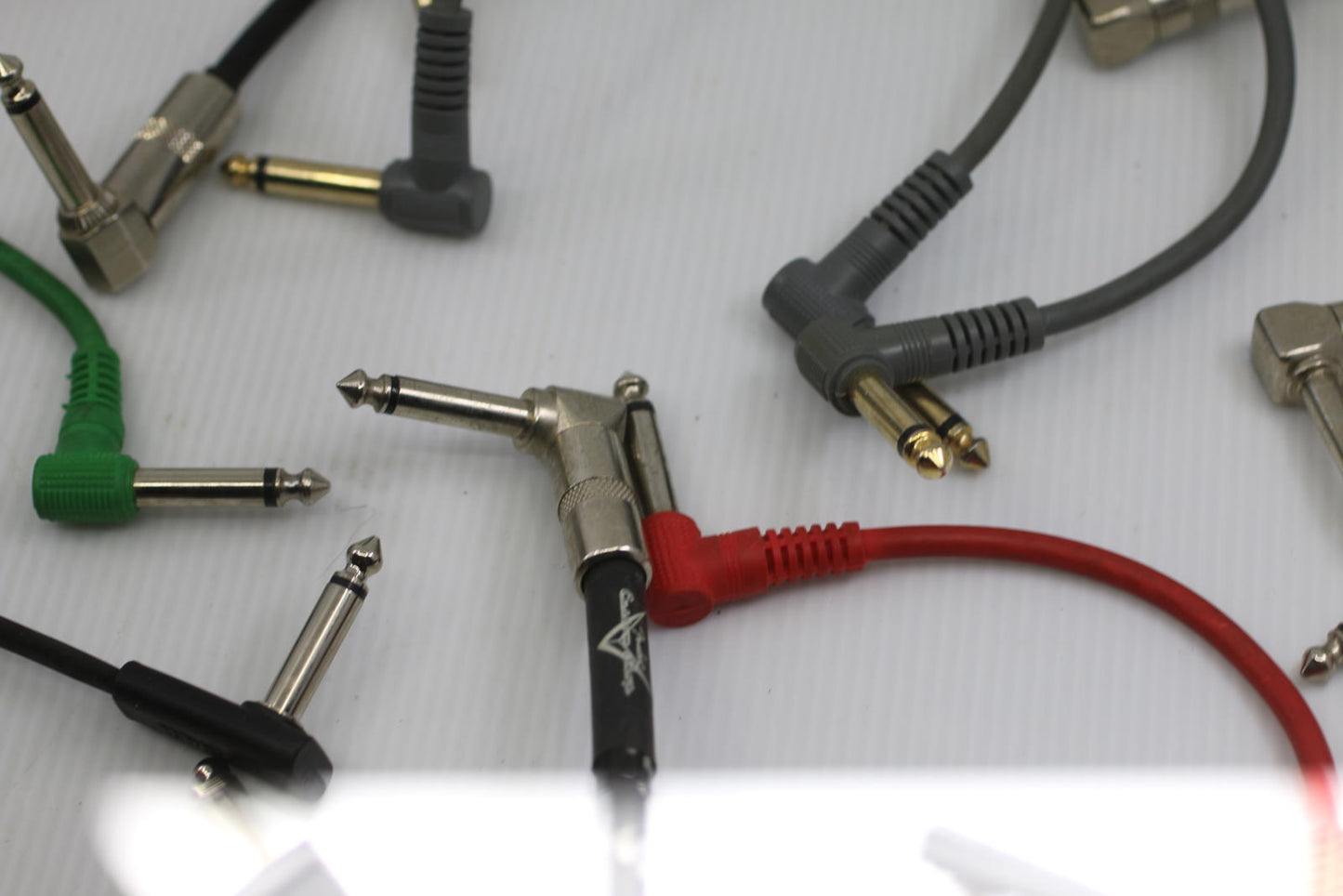 Huge Lot Guitar Patch Cables 1/4" TS Fender Hosa Right Angle Pedalboard