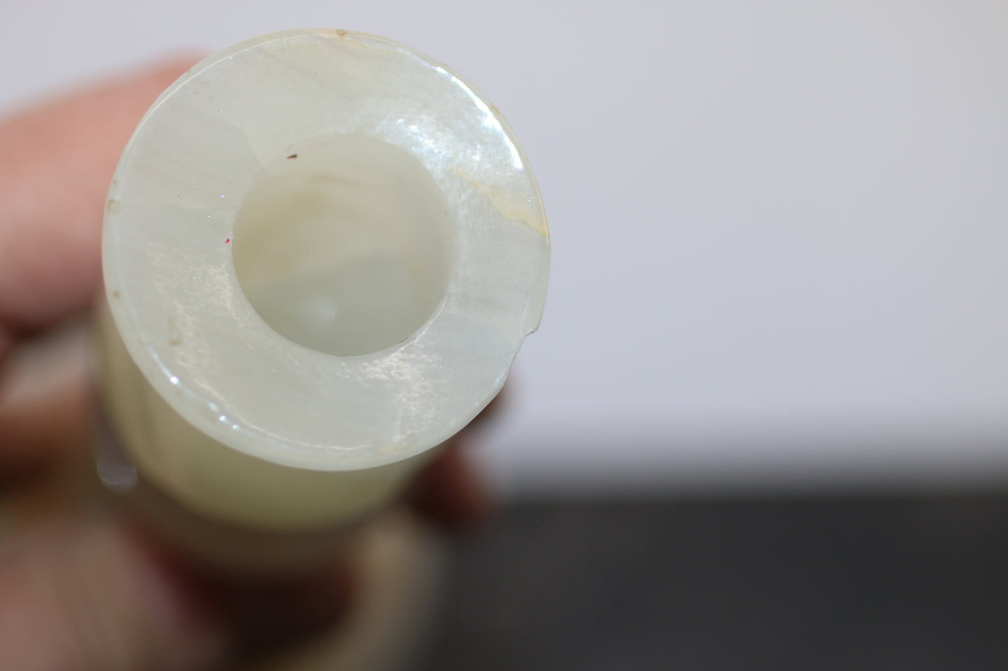 Vintage Green Onyx Stone Candlesticks Pair Hand Turned Marble Candle Holders