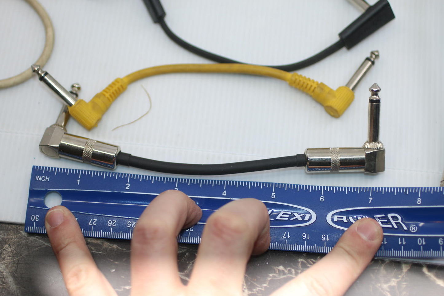 Huge Lot Guitar Patch Cables 1/4" TS Fender Hosa Right Angle Pedalboard