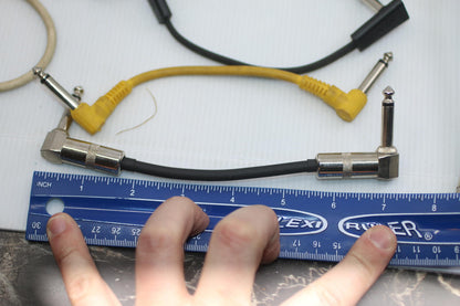 Huge Lot Guitar Patch Cables 1/4" TS Fender Hosa Right Angle Pedalboard