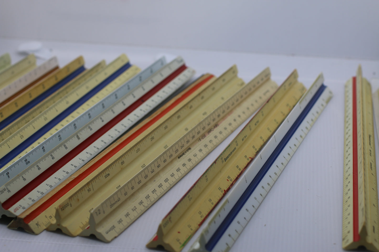 VTG Huge lot Architect Triangle Scale Ruler Drafting Measurements Tool Vintage