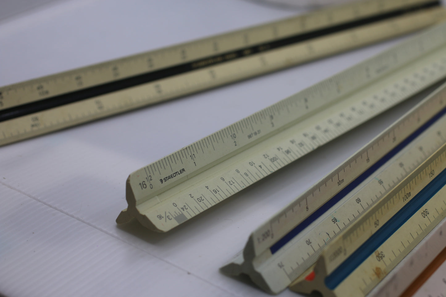 VTG Huge lot Architect Triangle Scale Ruler Drafting Measurements Tool Vintage