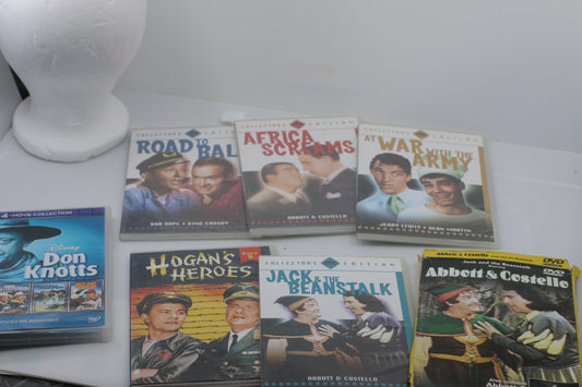 Lot dvd Road to bal+Africa Screams+AtWar with the army Abbott & Costello