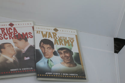 Lot dvd Road to bal+Africa Screams+AtWar with the army Abbott & Costello