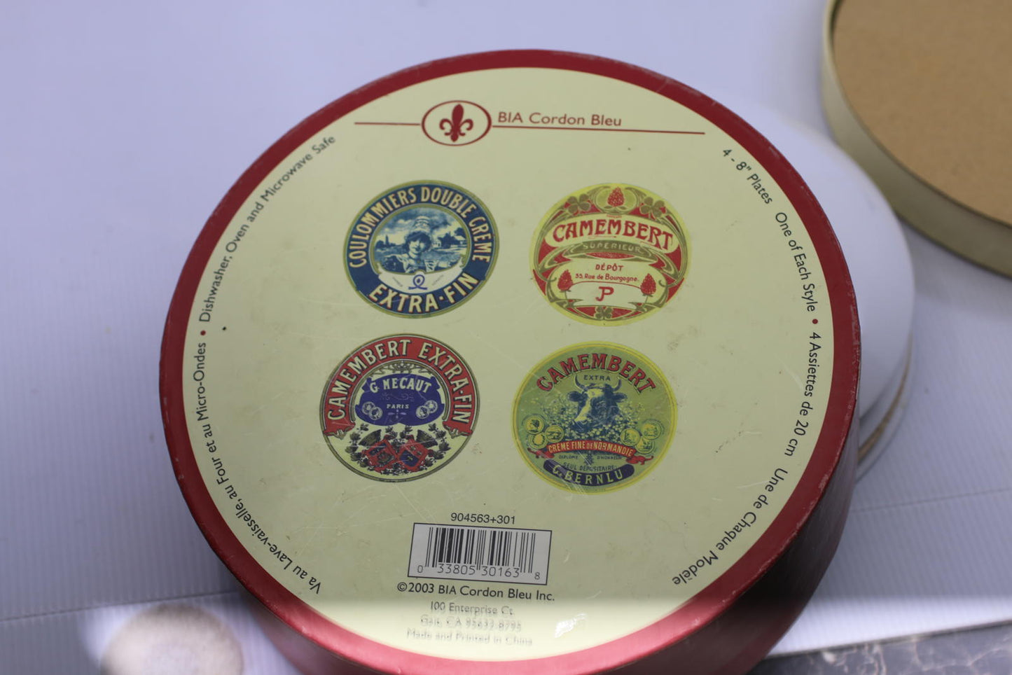 BIA Cordon Bleu Camembert Cheese Plate Set w/ Round Storage Box 2003