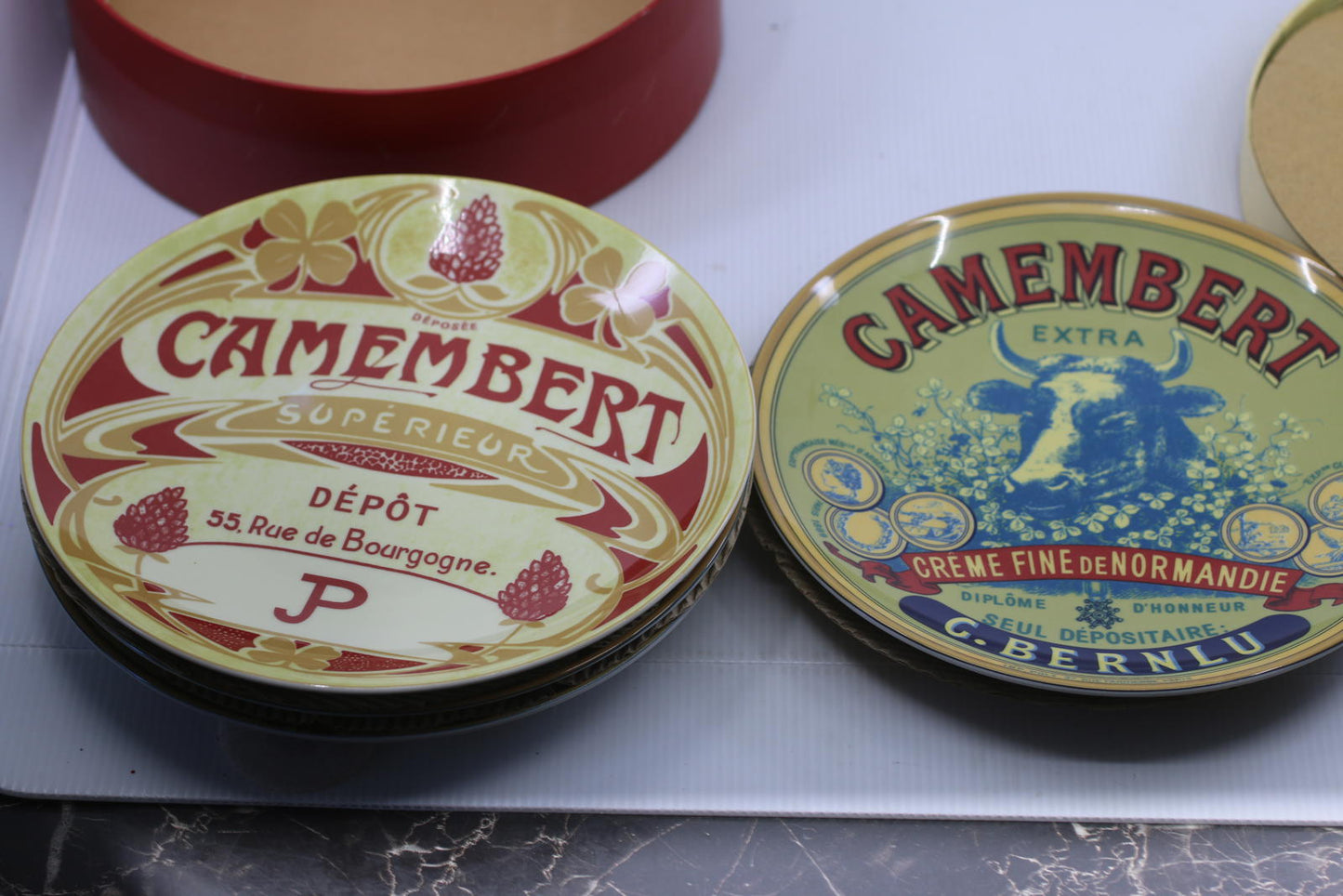 BIA Cordon Bleu Camembert Cheese Plate Set w/ Round Storage Box 2003