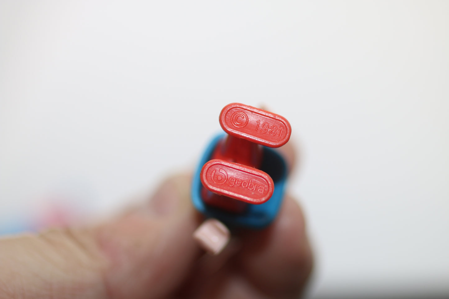 Playmobil (3205) child vintage - girl sweater blue & white red pants