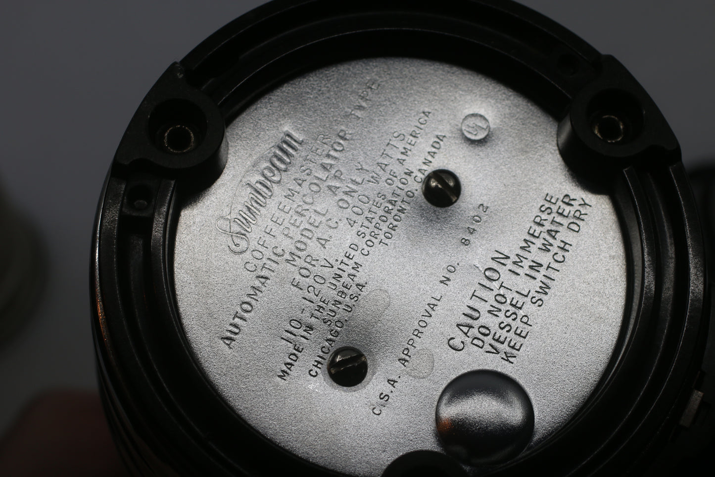 Vintage Sunbeam Automatic Coffee Maker Percolator E10 Chrome Bakelite