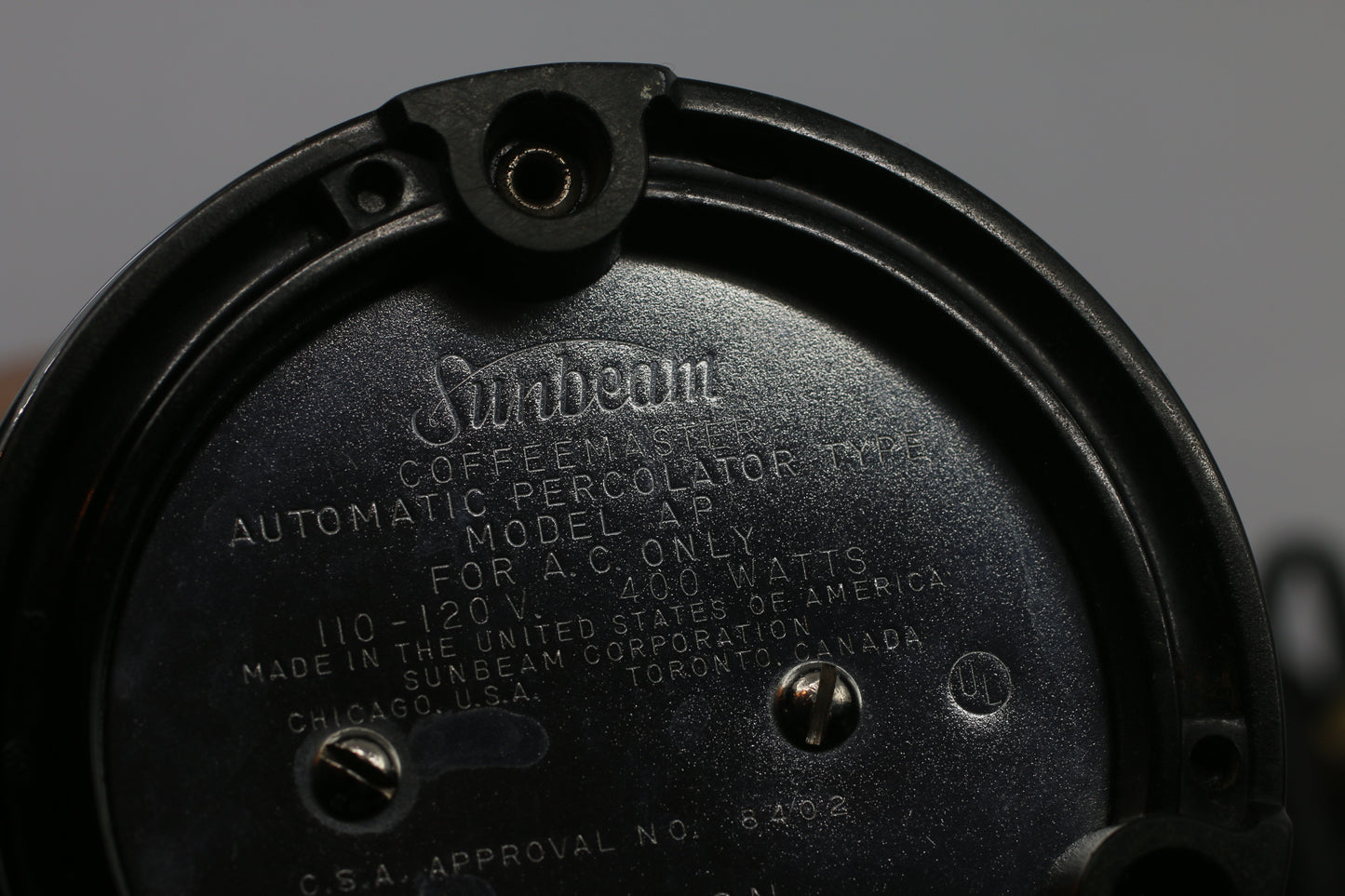 Vintage Sunbeam Automatic Coffee Maker Percolator E10 Chrome Bakelite