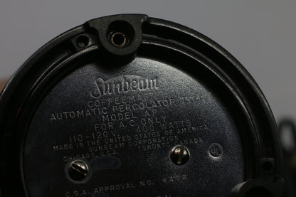 Vintage Sunbeam Automatic Coffee Maker Percolator E10 Chrome Bakelite