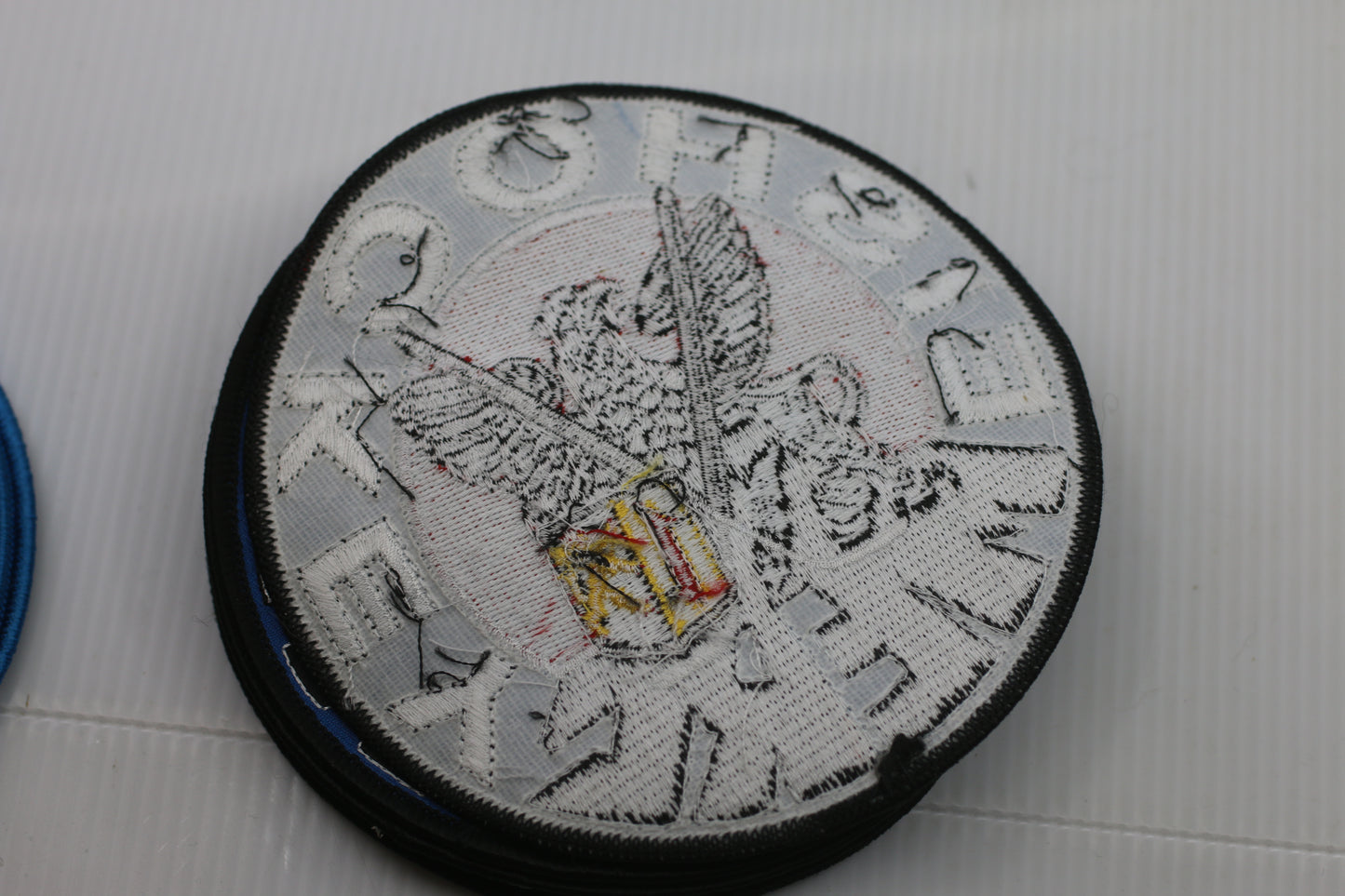 Vintage Eis Hockey Embroidered Patch Round German Ice Hockey Eagle Crest