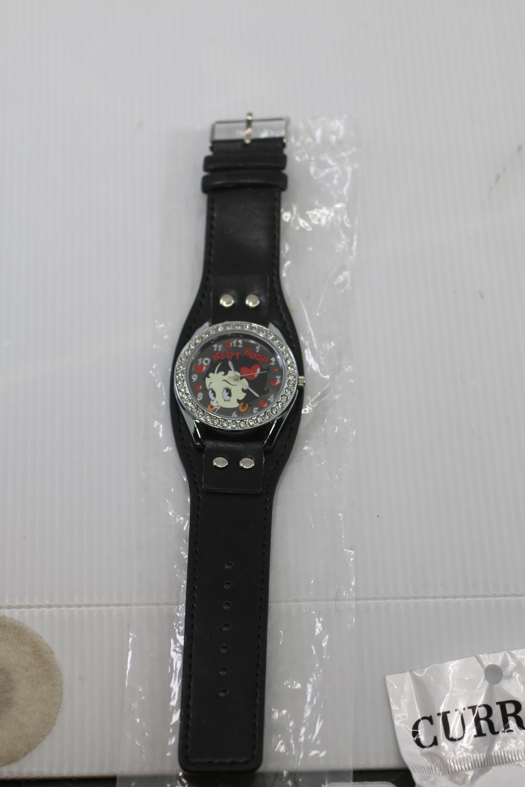 King betty boop w/ diamond color style Stones watch black